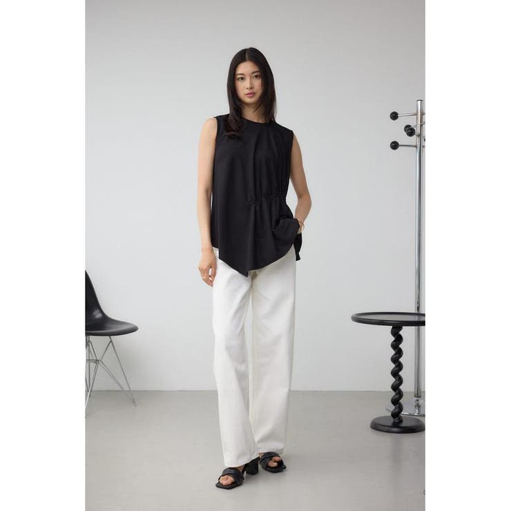 C/T冷感アシメギャザートップス | AZUL BY MOUSSY | 詳細画像4 