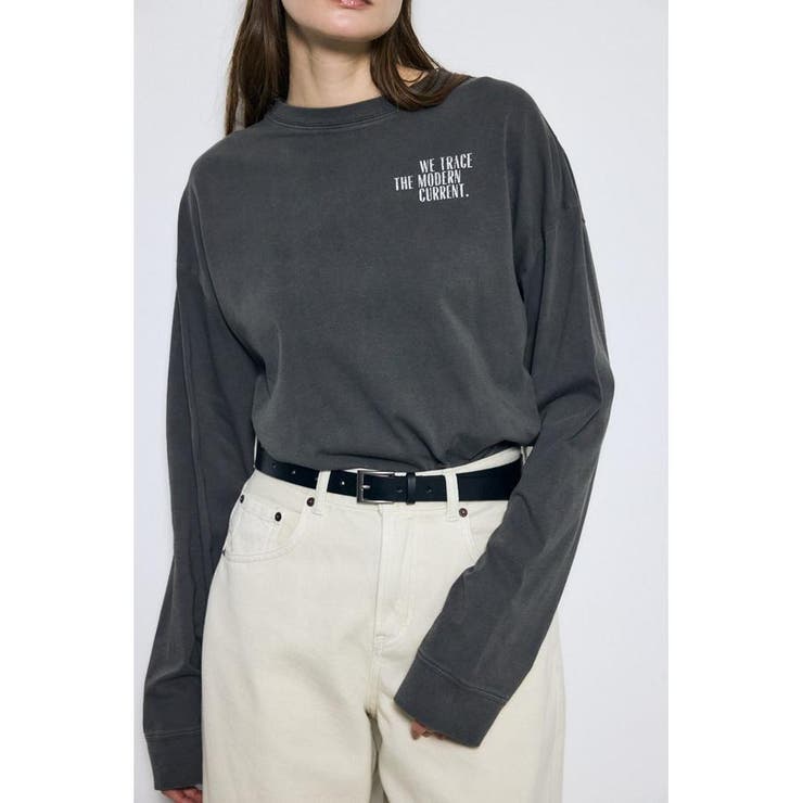 ワンポイントロゴロングTシャツ | AZUL BY MOUSSY | 詳細画像14 