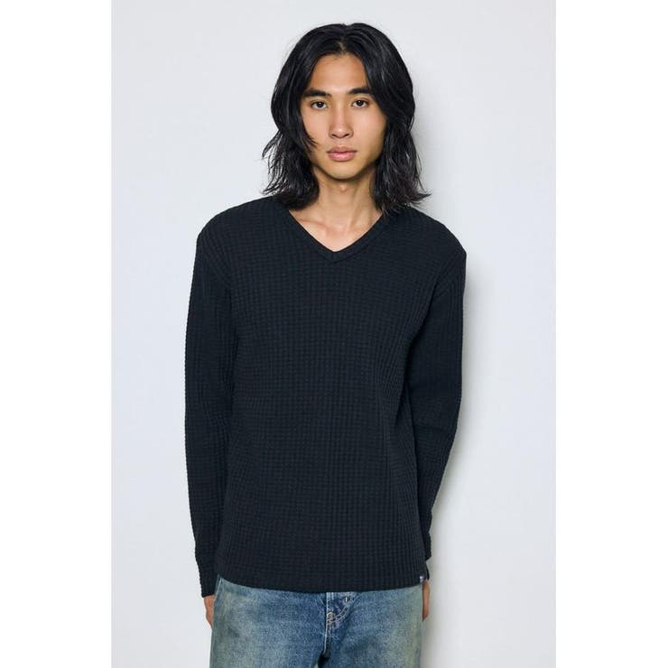 ヘビーワッフルVネックトップス | AZUL BY MOUSSY | 詳細画像15 