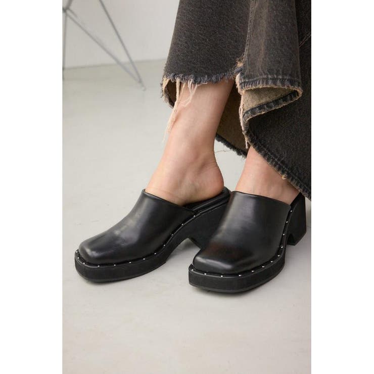 BLK | スタッズデザインミュール | AZUL BY MOUSSY