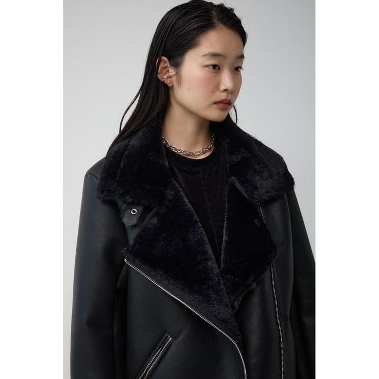 AZUL by moussy - AZUL BY MOUSSY フェイクレザーB3ブルゾン フェイクレザーB3ブルゾン[品番：AZLW0022716]｜AZUL BY MOUSSY