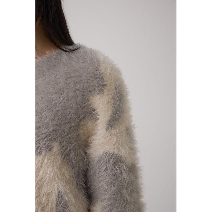 ニュアンスカウ柄Vネックニットトップス | AZUL BY MOUSSY | 詳細画像29 