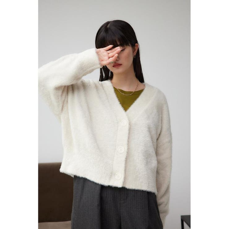 モヘヤライクニットカーディガン | AZUL BY MOUSSY | 詳細画像3 