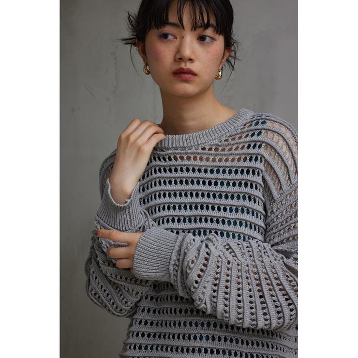 メッシュニットセットトップス[品番：AZLW0021210]｜AZUL BY MOUSSY ...