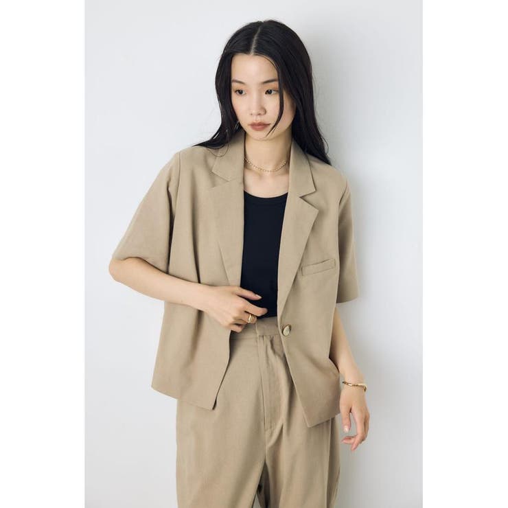 クロップドハーフスリーブジャケット | AZUL BY MOUSSY | 詳細画像11 