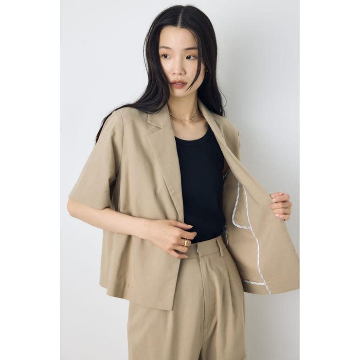 クロップドハーフスリーブジャケット | AZUL BY MOUSSY | 詳細画像13 