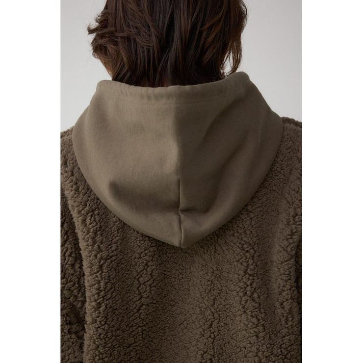 シープボア×スウェット切替防風ブルゾン | AZUL BY MOUSSY | 詳細画像23 