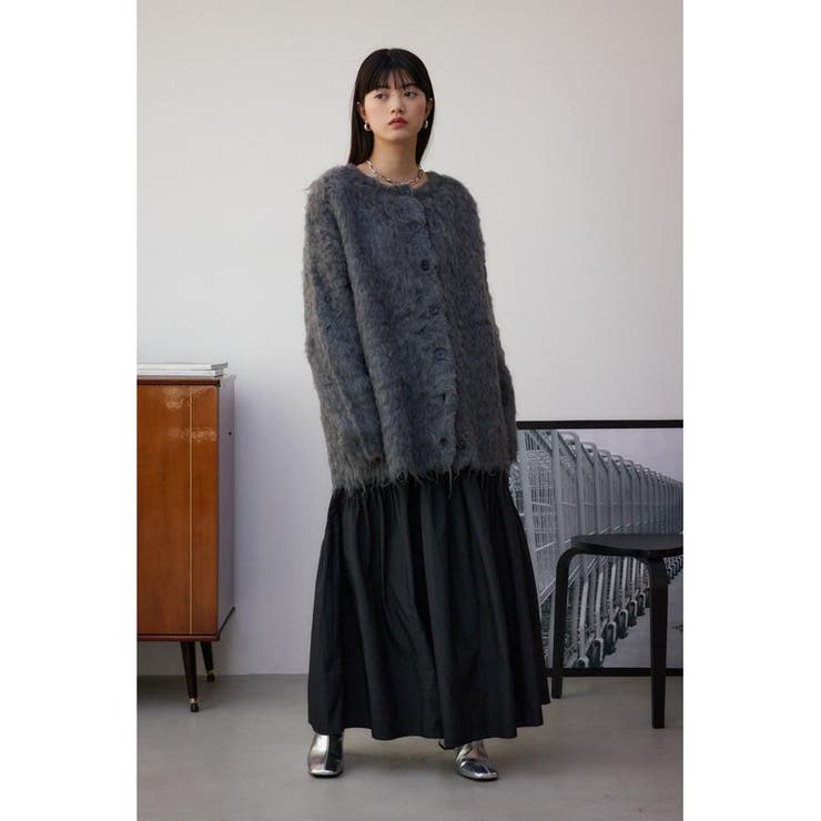 シャギーボタンロングカーディガン | AZUL BY MOUSSY | 詳細画像14 
