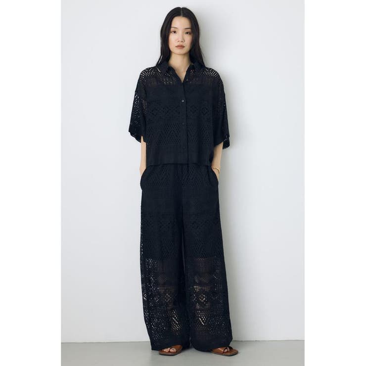 レースハーフスリーブシャツ | AZUL BY MOUSSY | 詳細画像15 