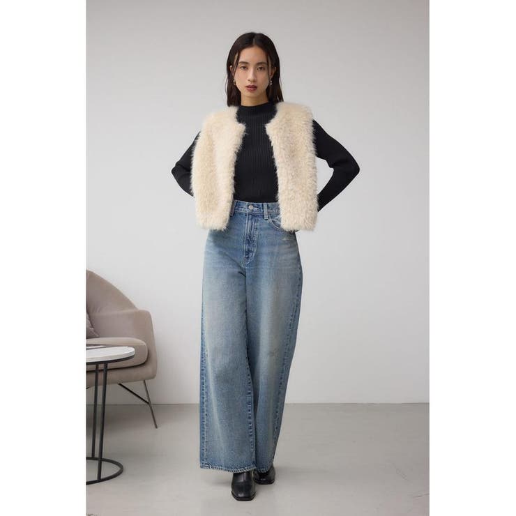 フェイクファ-ベスト | AZUL BY MOUSSY | 詳細画像4 