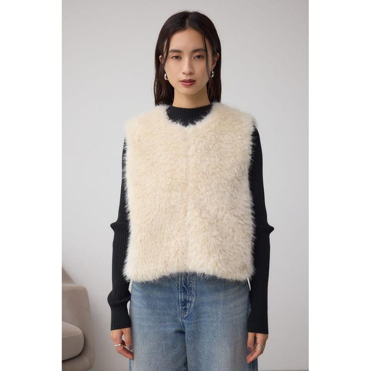フェイクファ-ベスト | AZUL BY MOUSSY | 詳細画像5 
