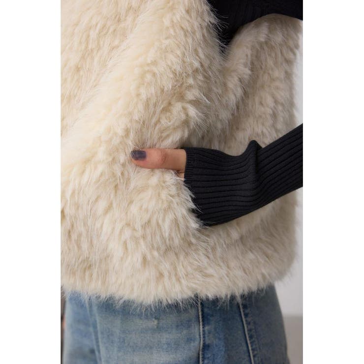 フェイクファ-ベスト | AZUL BY MOUSSY | 詳細画像11 