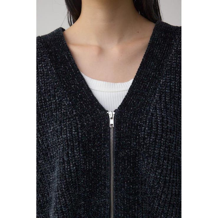 WZIPベロアラメモールカーデ | AZUL BY MOUSSY | 詳細画像19 