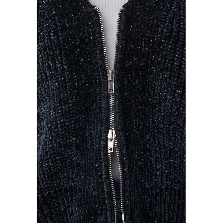 WZIPベロアラメモールカーデ[品番：AZLW0023980]｜AZUL BY MOUSSY