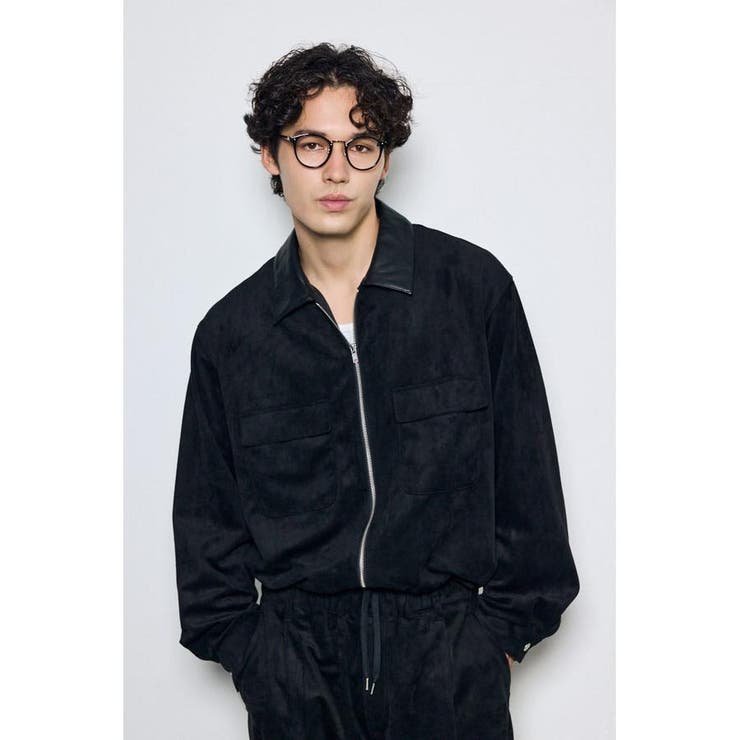 フェイクスエードジップシャツ | AZUL BY MOUSSY | 詳細画像1 