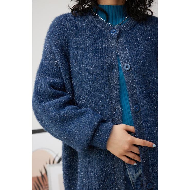 ラメニットカーディガン[品番：AZLW0021466]｜AZUL BY MOUSSY