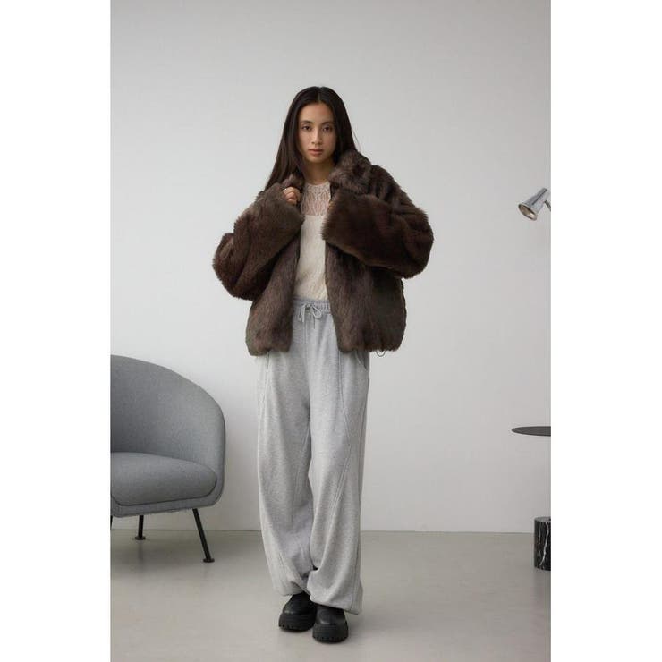 ジップアップファーコート | AZUL BY MOUSSY | 詳細画像4