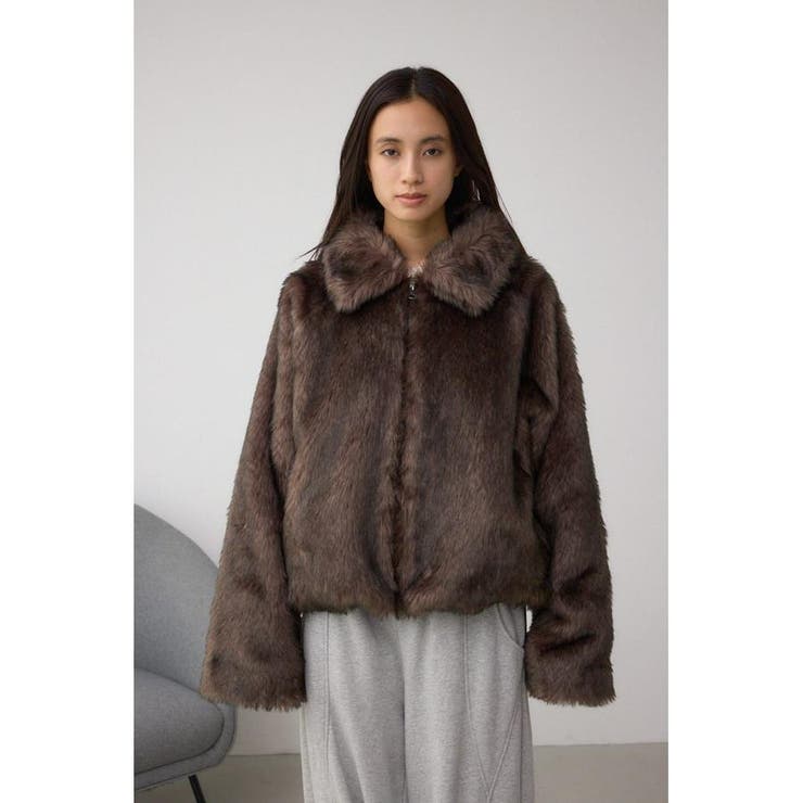 ジップアップファーコート | AZUL BY MOUSSY | 詳細画像5