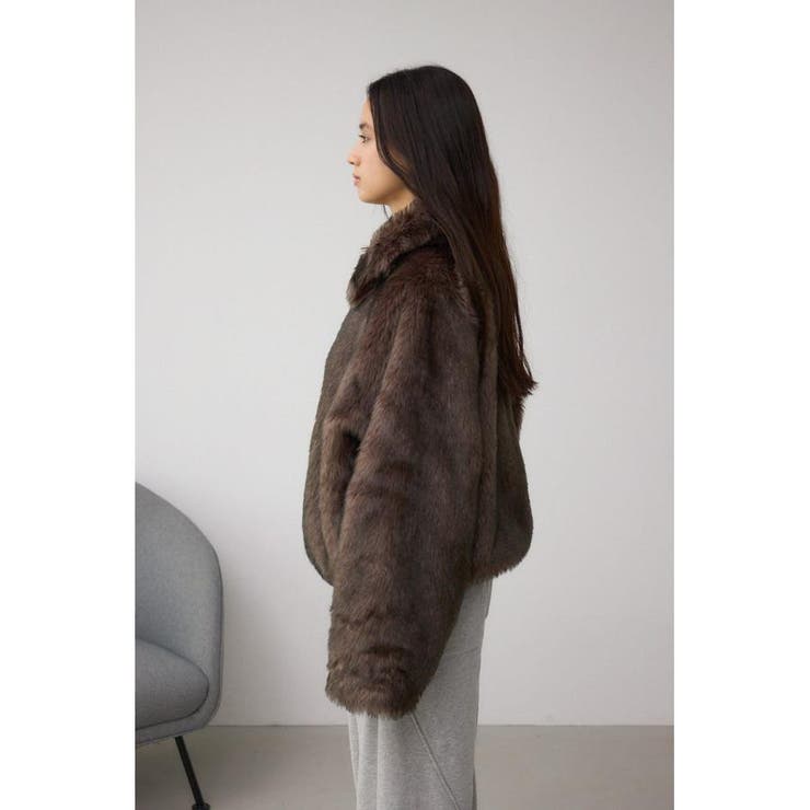 ジップアップファーコート | AZUL BY MOUSSY | 詳細画像6