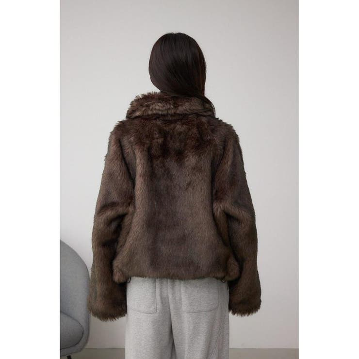 ジップアップファーコート | AZUL BY MOUSSY | 詳細画像7