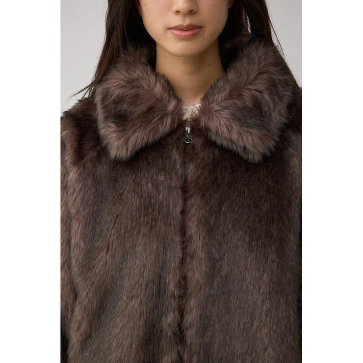 ジップアップファーコート[品番：AZLW0023961]｜AZUL BY MOUSSY