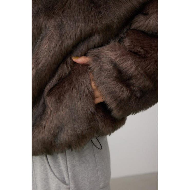 ジップアップファーコート | AZUL BY MOUSSY | 詳細画像11