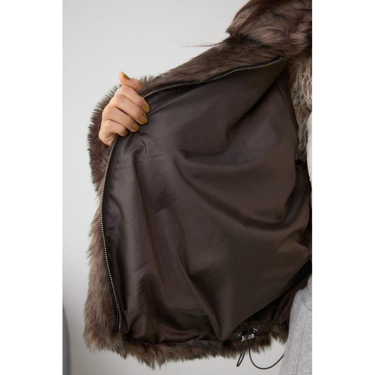 ジップアップファーコート | AZUL BY MOUSSY | 詳細画像14