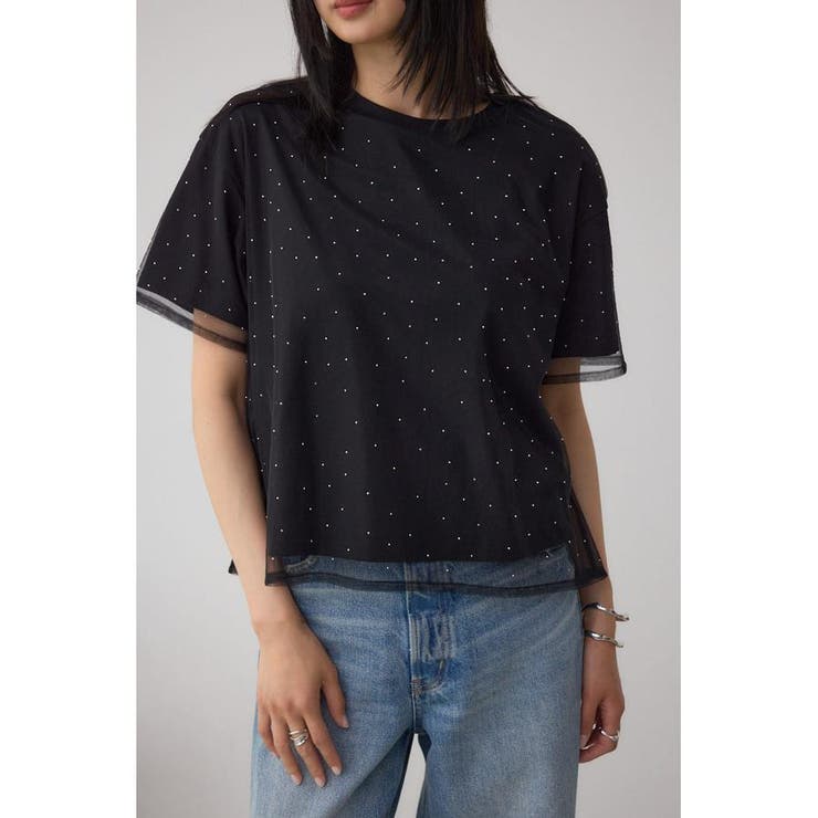 BLK | チュールアソートTシャツ | AZUL BY MOUSSY