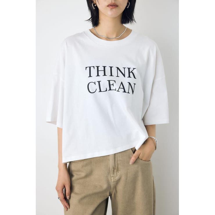 ドロップショルダーロゴ5分袖Tシャツ | AZUL BY MOUSSY | 詳細画像2 