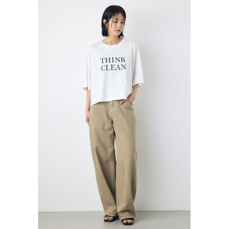 ドロップショルダーロゴ5分袖Tシャツ | AZUL BY MOUSSY | 詳細画像5 