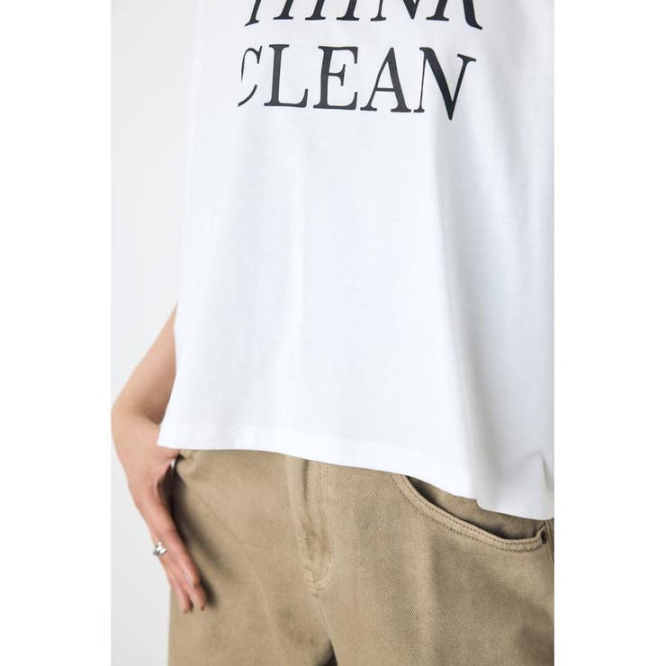 ドロップショルダーロゴ5分袖Tシャツ | AZUL BY MOUSSY | 詳細画像9 