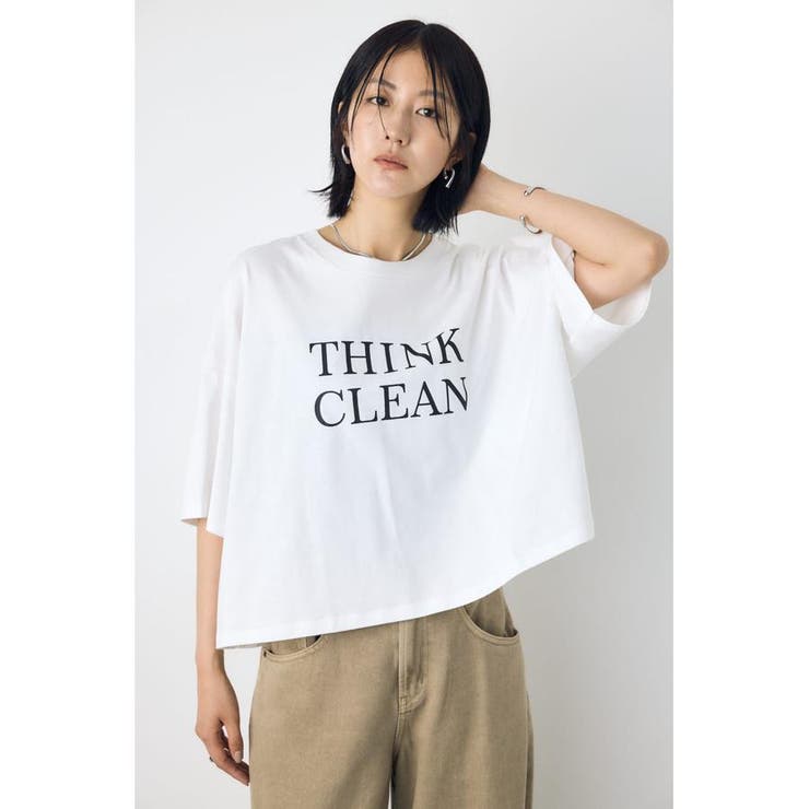 O/WHT1 | ドロップショルダーロゴ5分袖Tシャツ | AZUL BY MOUSSY