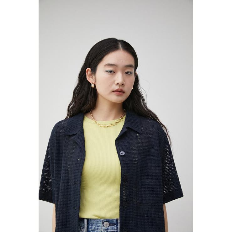 COTTON MESH HALF SLEEVE SHIRT | AZUL BY MOUSSY | 詳細画像22 