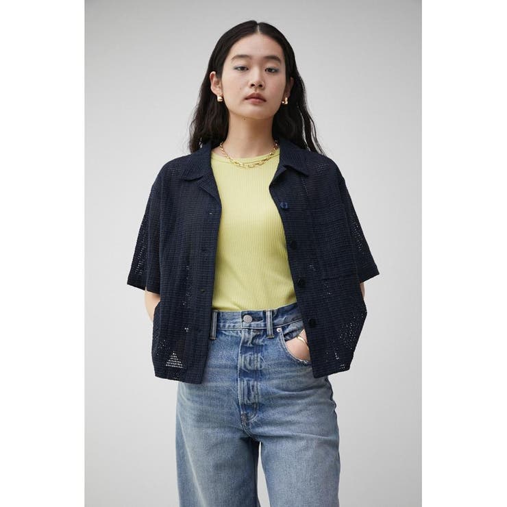 COTTON MESH HALF SLEEVE SHIRT | AZUL BY MOUSSY | 詳細画像23 