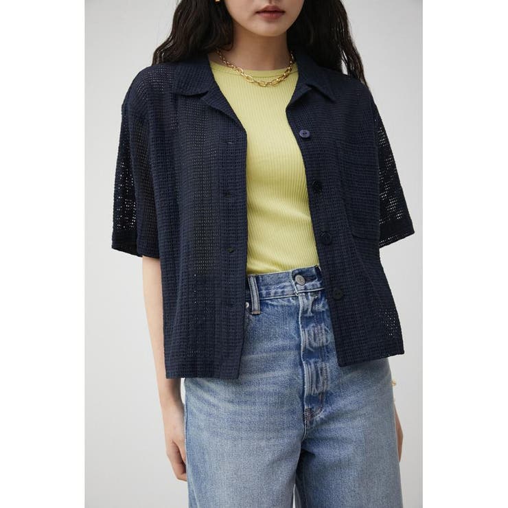 COTTON MESH HALF SLEEVE SHIRT | AZUL BY MOUSSY | 詳細画像21 