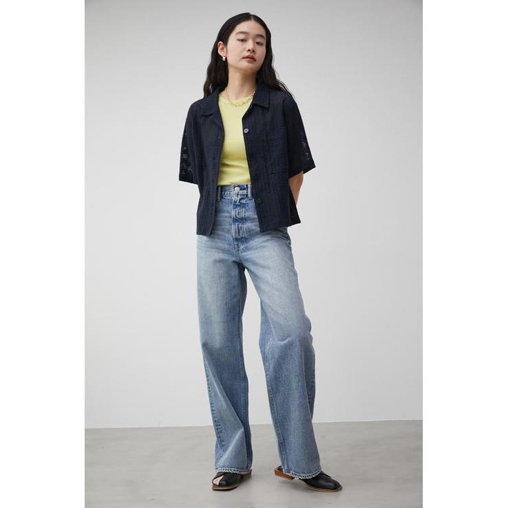 COTTON MESH HALF SLEEVE SHIRT | AZUL BY MOUSSY | 詳細画像24 