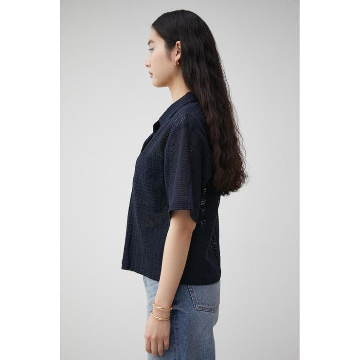 COTTON MESH HALF SLEEVE SHIRT | AZUL BY MOUSSY | 詳細画像26 