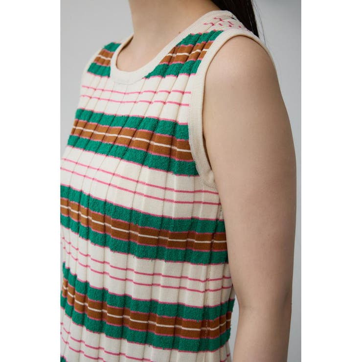 マルチボーダーノースリーブニット | AZUL BY MOUSSY | 詳細画像8 