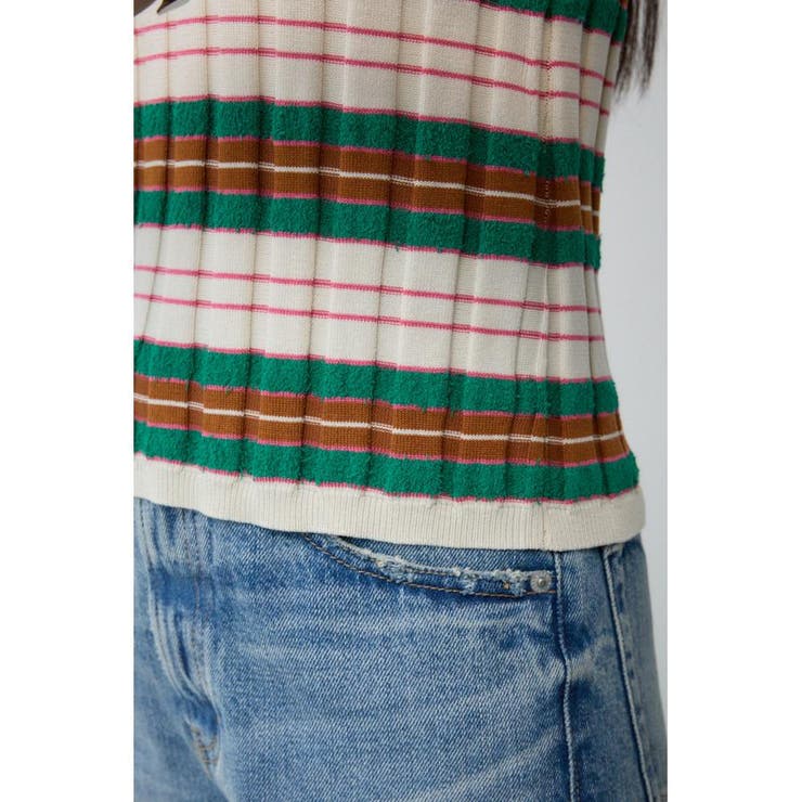 マルチボーダーノースリーブニット | AZUL BY MOUSSY | 詳細画像9 