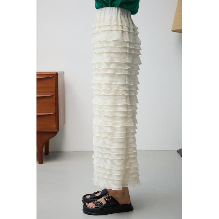 ASYMMETRY FRILL GATHER SKIRT/アシンメトリーフリルギャザー