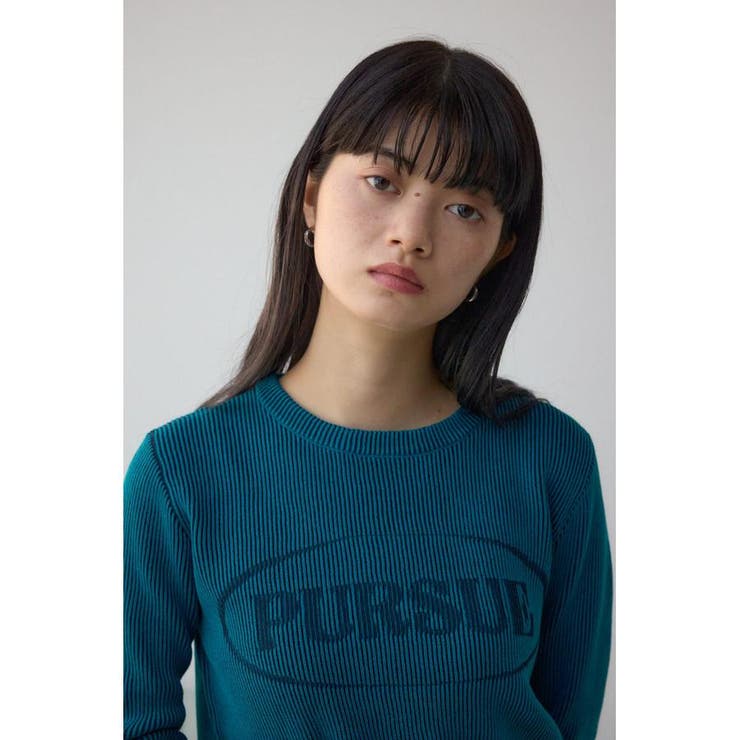 ジャガードロゴリブトップス | AZUL BY MOUSSY | 詳細画像22 