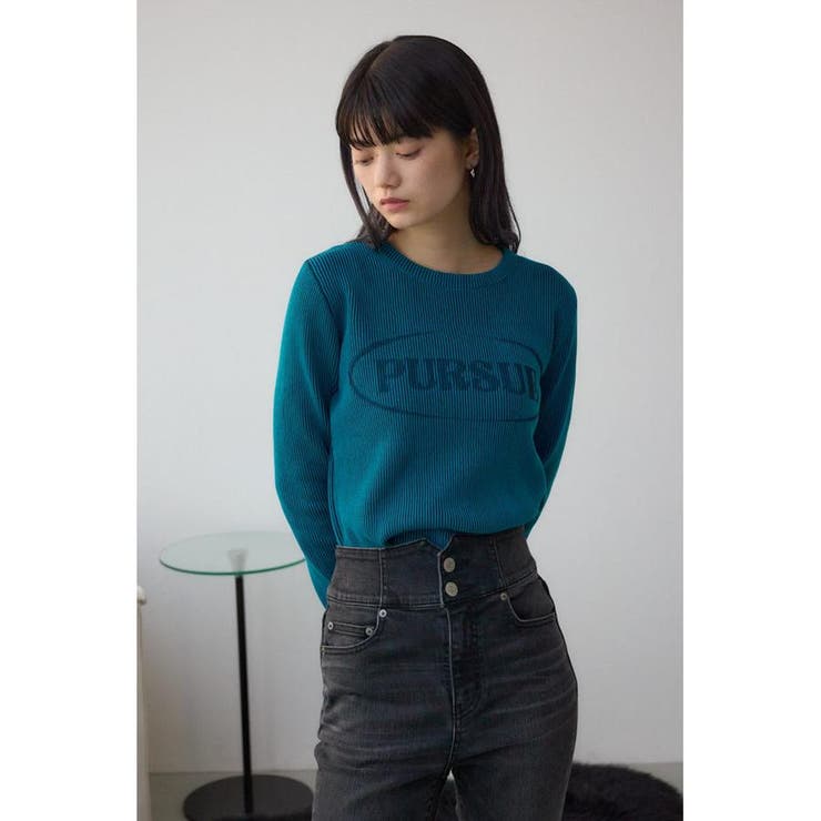 ジャガードロゴリブトップス | AZUL BY MOUSSY | 詳細画像23 