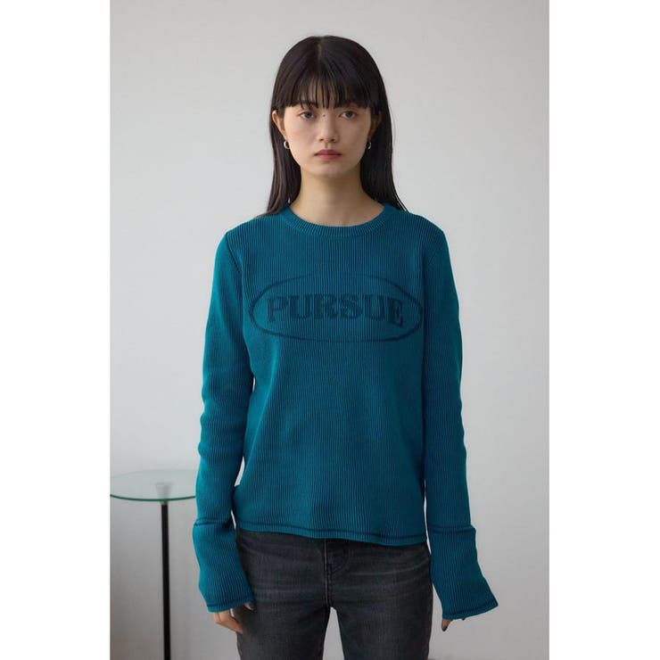 ジャガードロゴリブトップス | AZUL BY MOUSSY | 詳細画像25 