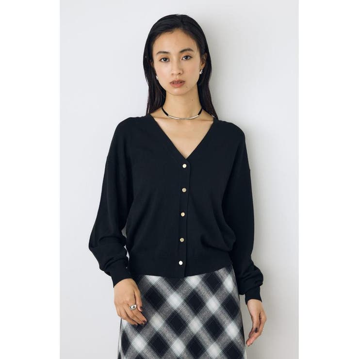 格上げVネックニットカーディガン | AZUL BY MOUSSY | 詳細画像11 