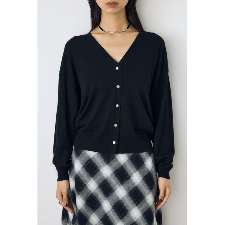 格上げVネックニットカーディガン | AZUL BY MOUSSY | 詳細画像12 