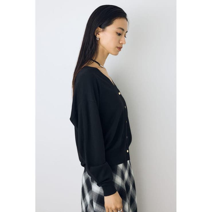 格上げVネックニットカーディガン | AZUL BY MOUSSY | 詳細画像14 