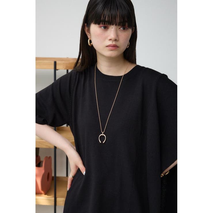 サイドラッフルニットトップス | AZUL BY MOUSSY | 詳細画像1 