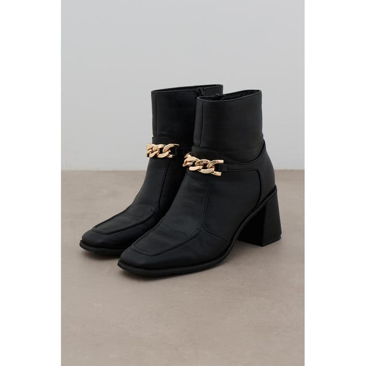 メタルチェーンショートブーツ | AZUL BY MOUSSY | 詳細画像1 