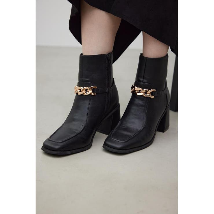 メタルチェーンショートブーツ | AZUL BY MOUSSY | 詳細画像10 