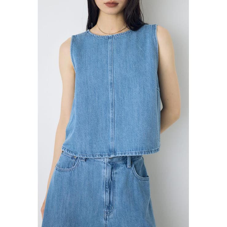 甘撚りデニムブラウス | AZUL BY MOUSSY | 詳細画像3 